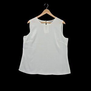 Kasper 🤍 White Silky Tank Top ✨ Flawless Condition‎